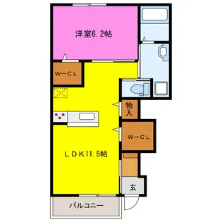 エルドラード磐田【1階】の間取り