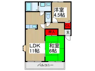 ヴィラ・マリ-ン【1階】の間取り