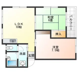 サニーハイツ浦風【3階】の間取り