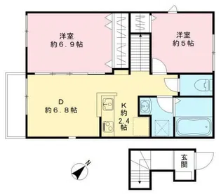 マグノリア フラッツ【2階】の間取り