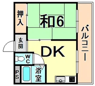 竹馬ビル【5階】の間取り