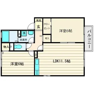 オークヴィレッジ【1階】の間取り