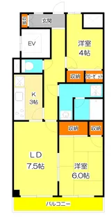 ドエル上地柏【3階】の間取り