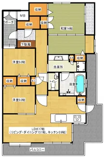 サンズガラリエ倉敷老松【9階】の間取り