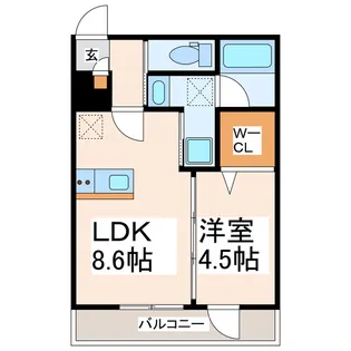 グッドラック五番館 α【1階】の間取り