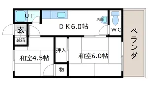 平太ハイツ【2階】の間取り