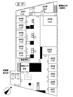 ゲストハウス横浜鶴見【2階】の間取り