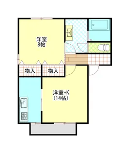 ラ・ロッシェル・ナガタ【2階】の間取り