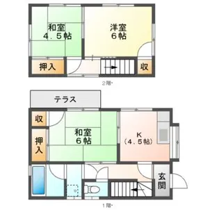 茨城県石岡市山崎【一戸建】の間取り