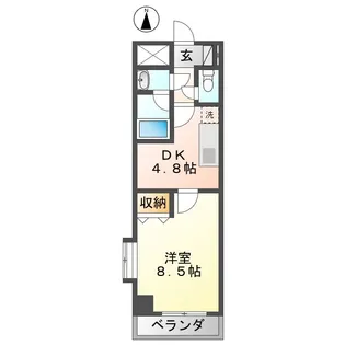 ウェークフォレストブロンド【2階】の間取り