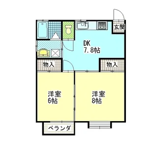 第二クリーンハイツ A棟【1階】の間取り