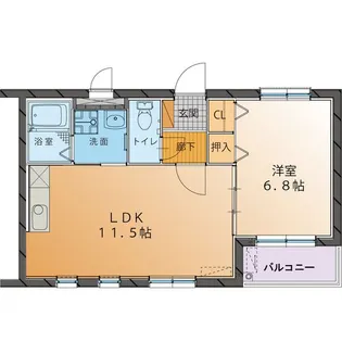 ハートフルマンション ライム【3階】の間取り