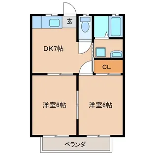 ミナミハラハイツ A【2階】の間取り