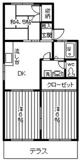 パレステージ近戸【2階】の間取り