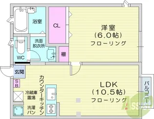 レジデンス長町南【1階】の間取り