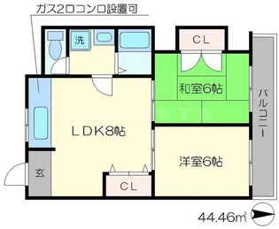 プランドール御所ノ内【3階】の間取り