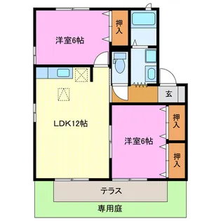 RoyalGarden桜台D・E【1階】の間取り
