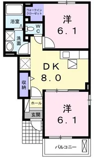 プリムローズ B【1階】の間取り