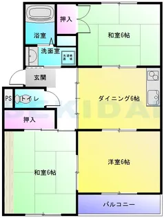 グリーンハイツ北山本【1階】の間取り
