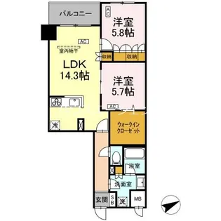 サンジョイアゼロ【3階】の間取り