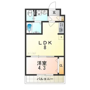 H-maison歌島橋IV【3階】の間取り