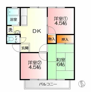 スカイタウン上今泉【2階】の間取り