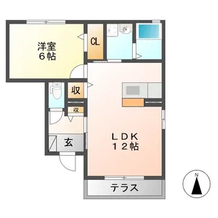 Cattleya A【1階】の間取り