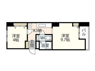 リバージュ宇品【1階】の間取り