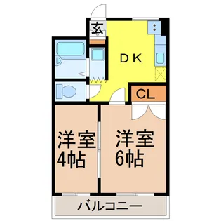 コーポ川原【5階】の間取り
