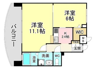 サンシャインプリンセス北九州【2階】の間取り