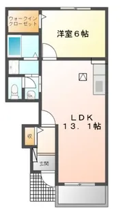 アロッジオ・ニッコウII【1階】の間取り