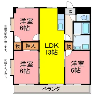 メゾンエスペランス【1階】の間取り