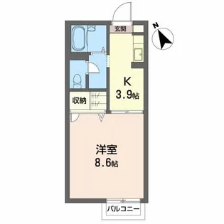 ハイツ神明【2階】の間取り