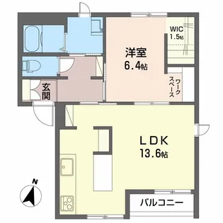 サンライズ・インA【1階】の間取り