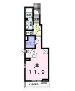 パレス旭本町【1階】の間取り