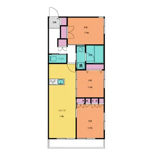 ブラッサム東海岸【2階】の間取り