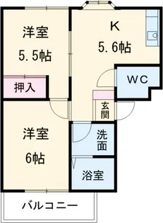 シャトーグローリー【2階】の間取り
