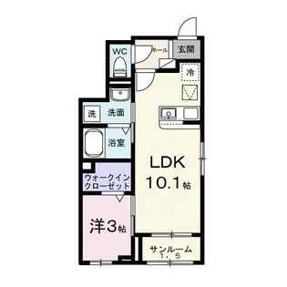 長野県佐久市中込【アパート】の間取り