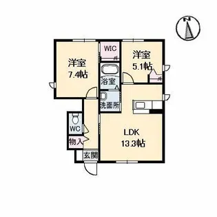 Casa Brote B棟【1階】の間取り