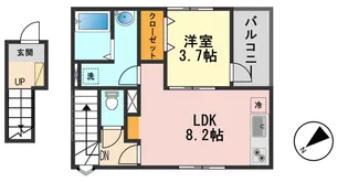 東京都江戸川区本一色3【アパート】の間取り