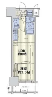 大阪府大阪市中央区常盤町2丁目【マンション】の間取り