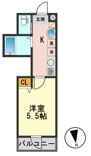 東京都葛飾区新小岩2【アパート】の間取り