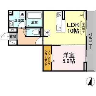 広島県福山市御幸町大字上岩成【アパート】の間取り