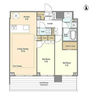 オアーゼ新宿市谷薬王寺【5階】の間取り