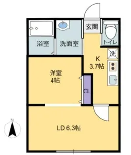 キャピタルサトウ【1階】の間取り