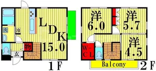 東京都足立区西新井栄町2【一戸建】の間取り