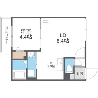北海道札幌市北区北二十条西6【マンション】の間取り