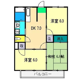 コーポまりも【1階】の間取り