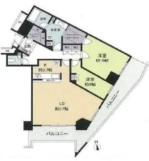 キャピタルマークタワー【35階】の間取り