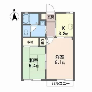 メゾンフレグランス【2階】の間取り